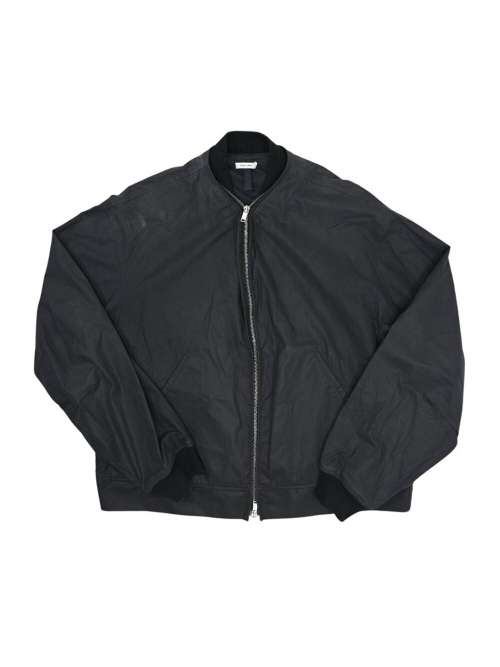 Jil Sander Full Zip Bomber Jacket in Black